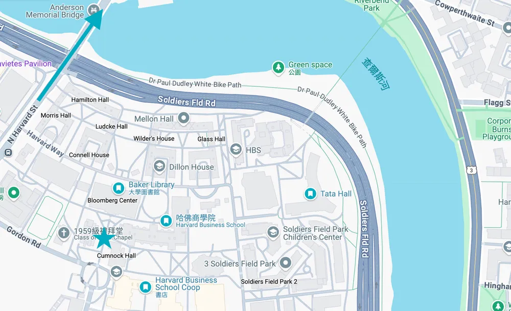 Harvard bschool map